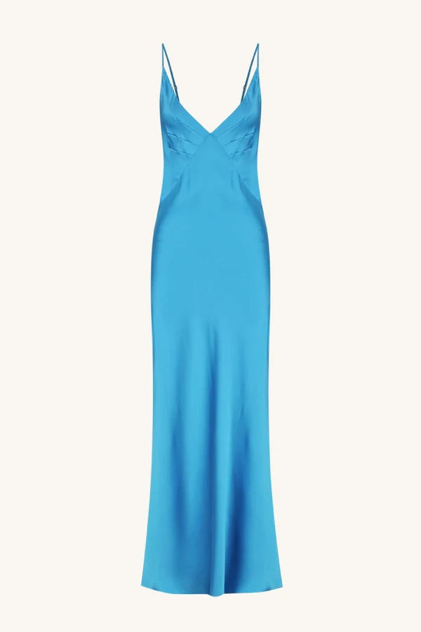 ShonaJoy CEIL SILK PLUNGED SLIP MAXI DRESS Size 6 and 10